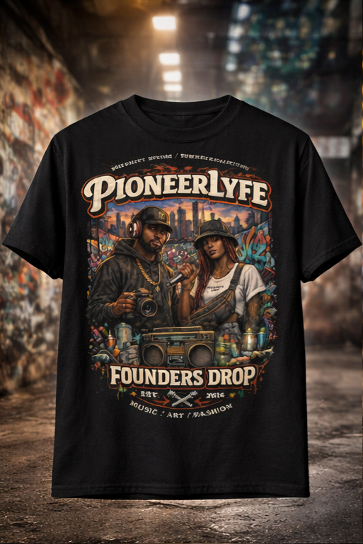 Founder’s Drop – Music • Art • Fashion Tee